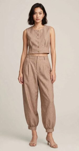 Conjunto Marrom com Calça Jogger