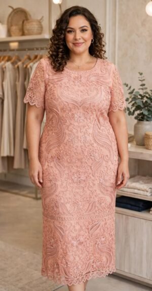 Vestido Renda Rosa