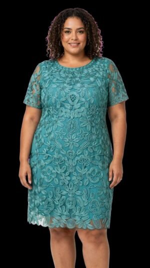 Vestido Festa Guipir, Renda e Tule – GG