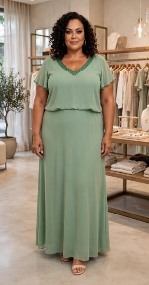 Vestido Longo Bordado – 44