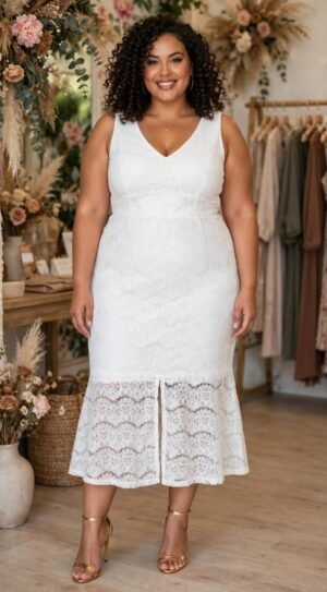 Vestido Renda Francesa Off-White – 48