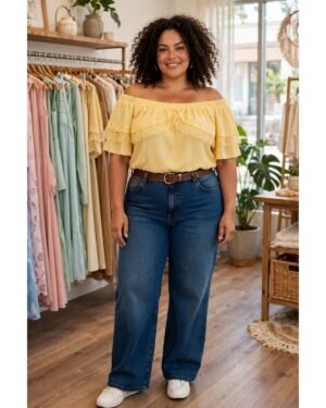 Blusa Amarela Ombro a Ombro – 46